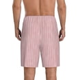 thumbnail image 3 of Kdxio Pink Stripes Print Mens Sleep Shorts Bottoms Soft Comfy Pajama Wear Pants with Drawstring Pockets, 3 of 7