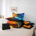 thumbnail image 4 of Tree of Life Comforter Set Bed in a Bag 7 Pieces Full,Nature Botanical Tree Bedding Set,Magic Tree Gothic Style (Comforter+Fitted+Flat Sheet+2 Pillowcases+2 Throw Pillow Covers), 4 of 5