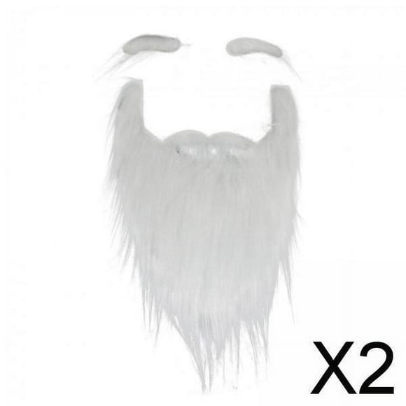 BELOVING 2xSanta Beard Novelty Long White Gnome Beard for Boy Girls Adults Teens