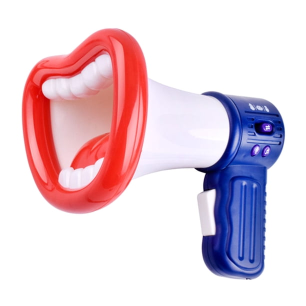 Cambiador de voz para niños Sunnimix juguete Trompeta micrófono de grabación color blanco