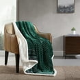 thumbnail image 5 of Eddie Bauer Fair Isle Green Ultra Soft Plush Fleece Throw Blanket, 60" X 50", 5 of 5