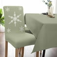 thumbnail image 6 of Chair Covers for Dining Room Set of 4,Christmas White Snowflakes Stretch Seat Protector Removable Washable Chairs Slipcovers for Kitchen Banquet Wedding Hotel,Winter Snow Seamless on Gray, 6 of 6