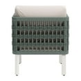 thumbnail image 4 of Bridgehampton Armchair White Accent Chair, Modern Style, Removable and washable cushion cover, Aluminum, Outdoor Living, 4 of 5