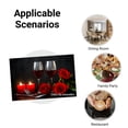 thumbnail image 5 of Joocar Romantic Wine And Roses Design Placemat Set Of 4 For Dinner Table Decor Linen Table Mats Set Of 4 For Home Kitchen Table Decor 12x18 inch, 5 of 5