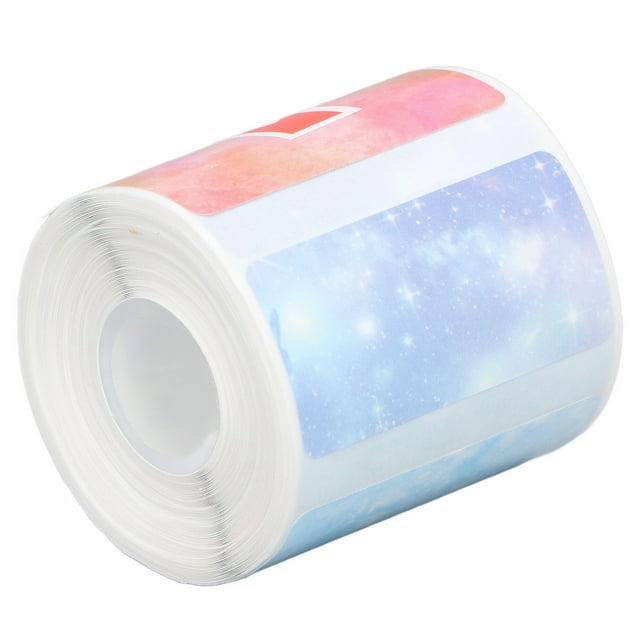 Rollo De Papel Térmico Autoadhesivo, 310 Hojas, 40 X 20 Mm, 4 Patrones, Papel De Impresión Sin Tinta Con Adhesivo Posterior, Amplia Utilidad Para Manualidades Y Etiquetas