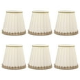 thumbnail image 1 of 6PCS Candle Lamp Lampshade Clip On Fabrics Lampshades Set for Table Lamp Wall Lamp, 1 of 9