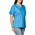 thumbnail image 4 of Wink Origins Bravo-Women's V-Neck Scrub Top, Malibu Blue, XL Regular, 4 of 5