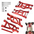 thumbnail image 4 of Red Aluminum Front&Rear Suspension A-Arms Set Tie Bar Anodized For Traxxas Slash 2WD 1/10 Accessories, 4 of 6