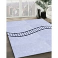 thumbnail image 3 of Ahgly Company Machine Washable Indoor Square Transitional Denim Blue Area Rugs, 8' Square, 3 of 7
