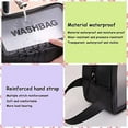 thumbnail image 5 of 3 PCS and 3 Sizes Portable Frosted Transparent Cosmetic Bags, Clear Travel Bags, Clear Waterproof Toiletry Bags, Translucent for Travel, Vacation, Bathroom(Black), 5 of 5
