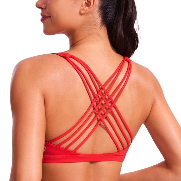 CRZ YOGA Naked Feeling Cross Back Sports Bras For Women