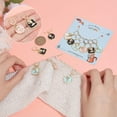 thumbnail image 3 of 24 Pcs Rose Stitch Markers, Flat Round/Square Enamel Alloy Crochet Stitch Marker Charms 304 Stainless Steel Clasp Locking Stitch Marker for Knitting Weaving Sewing Jewelry Making, 3 of 6
