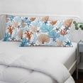 thumbnail image 3 of Coral Stars Throw Pillow Covers Summer Sea Blue Brown Corals Star Decorative Lumbar Pillow Cover Rectangle Cushion Case for Sofa Couch Bed Living Room Bedroom 24 X 36 Inches, 3 of 9