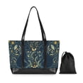 thumbnail image 7 of FORMRS Canvas Laptop Tote Bag for Women with 15.6" Computer Compartments Shoulder Handbag, Shadowy Forest Pattern, 7 of 7