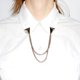 thumbnail image 4 of Broche de doble cadena para cuello de camisa con borla y cadena para traje, 4 of 4