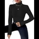 thumbnail image 3 of Camisetas de Larga con Cuello Alto para Mujer, de Otoño, con Forro Acanalado, Suaves y Térmicas. Negro XXXL, 3 of 8