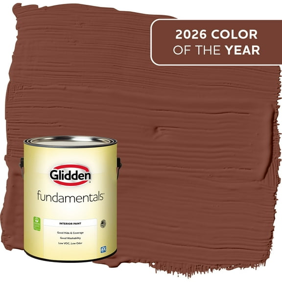 Glidden Fundamentals Warm Mahogany / Red Eggshell Interior Paint, 1 Gallon
