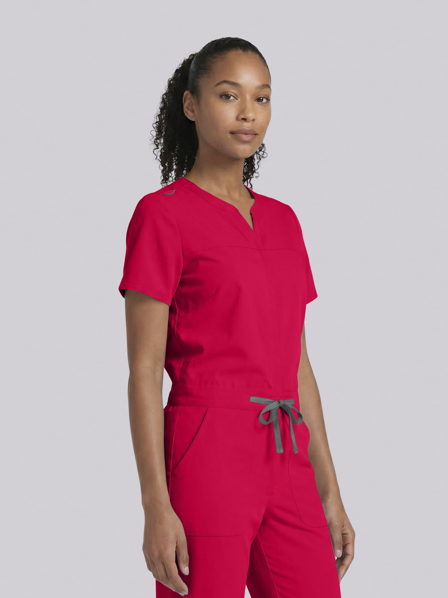 Scrubstar Ultimate Women’s Antimicrobial Drawstring Straight Leg Scrub Jumpsuit, Sizes XS–2XL