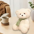 thumbnail image 4 of Xecvkr 10 Inch Scarf Teddy Bear Plush Toy Small White Bear Doll with Fashion Scarf Soft Stuffed Animal for Kids Boys Girls Gift, 4 of 6