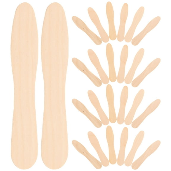 SOPOTUTU Wood Tasting Spoon Wooden Light Brown 100pcs