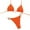 Orange, variant on Ashirexll Bikini Sets for Women Bikini Swimsuits Women's Sling Tie Backless Trikini Bikini Set Summer Beach Solid Color Two Piece Swimsuit