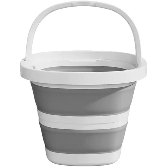 NVAAV Collapsible Mop Bucket 2.6Gal/10L with Grip Handle – Foldable Lightweight Water Pail for Home Cleaning, Car Wash, Garden, Hiking, Fishing, and Camping Trips