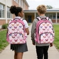 thumbnail image 3 of SCRAWLGOD Butterfly Spot Stars Print Pink School Backpack for Teens, Backpacks for Kids Students, Bookbag for Primary, Middle High School, 17 Inch Large Capacity Schoolbag, 3 of 7