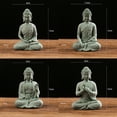 thumbnail image 2 of Ornement de Jardin Bouddha Assis Pierre en Résine Effet Zen Statue Extérieure Intérieure, 2 of 4