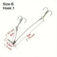 thumbnail image 5 of Pike Fishing Rig, Sharp High-Carbon Steel Treble Hooks For Soft Lure, Bass Fishing Tackle, 5 of 9