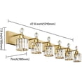 thumbnail image 2 of 6 Light Bathroom Vanity Light Modern Gold Crystal Bathroom Lighting Fixtures Over Mirror, 2 of 5