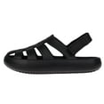 thumbnail image 6 of FOAMWALK Girl's EVA Slides Fisherman, Buckle Clogs Kids Cloud Slides - Slip On Sandals for Girls Little Kid, Black, 3, 6 of 10