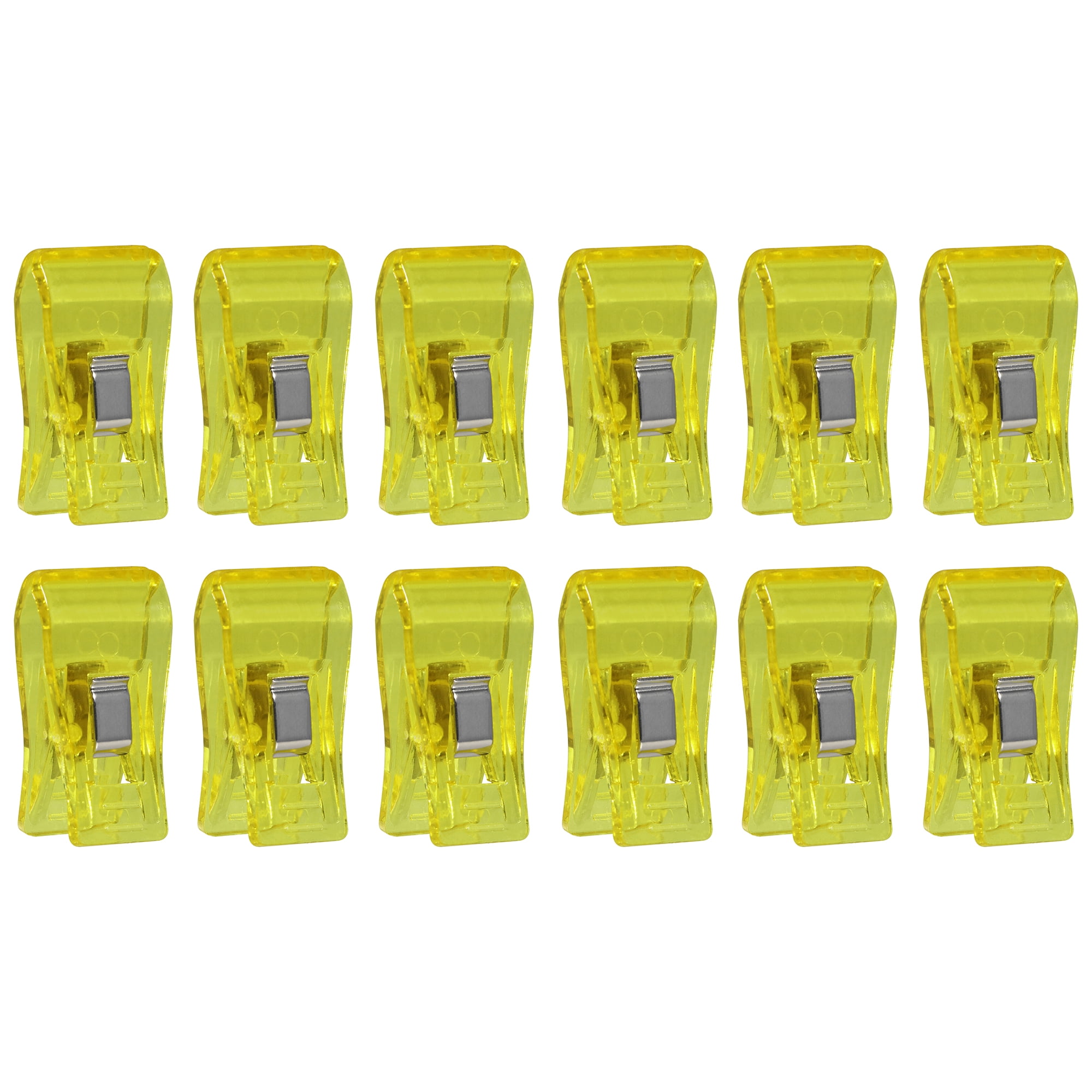 Hello Hobby Plastic Quilt Fabric Clips, Yellow (12 Count)