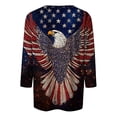 thumbnail image 5 of 250th Anniversary Women's Casual 3/4 Sleeve T-Shirt 250 Years of Freedom Shirt American Flag Patriotic Clothes, 5 of 7