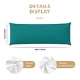 thumbnail image 3 of Bingfone Teal Print Body Pillow Cover Long Pillow Case with Zipper Decorative Bedding Pillowcase 20"x54" Soft Cushion Pillow Case for Bedroom, 3 of 7