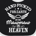 thumbnail image 4 of Inktastic Handpicked for Earth by My Mawmaw in Heaven with Angel Wings Boys or Girls Baby Bib, 4 of 4