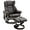 Brown, variant on HOMCOM Massage Recliner Chair with Ottoman Footrest, 10 Vibration Points, 360° Swivel Reclining Chair, Faux Leather Living Room Chair with Side Pocket and Remote Control, Black