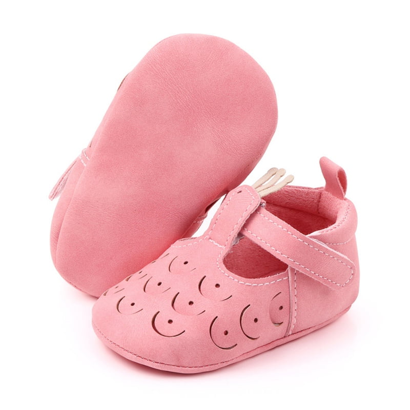 Kids Soft Sole T-strap Baby Girls Shoes 