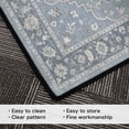 thumbnail image 4 of 5x7 Washable Area Rug Non-Slip Low Profile Vintage Distressed Oriental Rug for Living Room, Bedroom, Dining Room, Office, 4 of 13