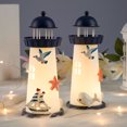 thumbnail image 2 of 1PC Mediterranean Style Lamp Unique Night Light Lighthouse Design Lamp Bedside Night Lamp for Home (Dolphin), 2 of 8