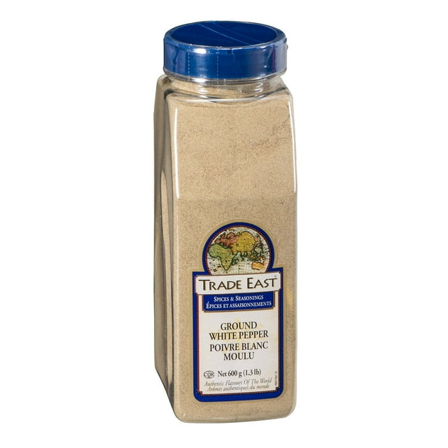 Trade East Ground White Pepper, Spice, Shaker | 600G/Unit, 12 Units/Case