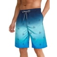 thumbnail image 2 of Brythos Men's Board Shorts,Quick-Drying Elastic Waist Beach Shorts,Drawstring Board Shorts Breathable Beachwear,Blue,XL, 2 of 5