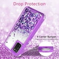 thumbnail image 6 of Spy Case Shock Proof Liquid Glitter Cell Phone Case for Samsung Galaxy S21 Plus, Purple, 6 of 7