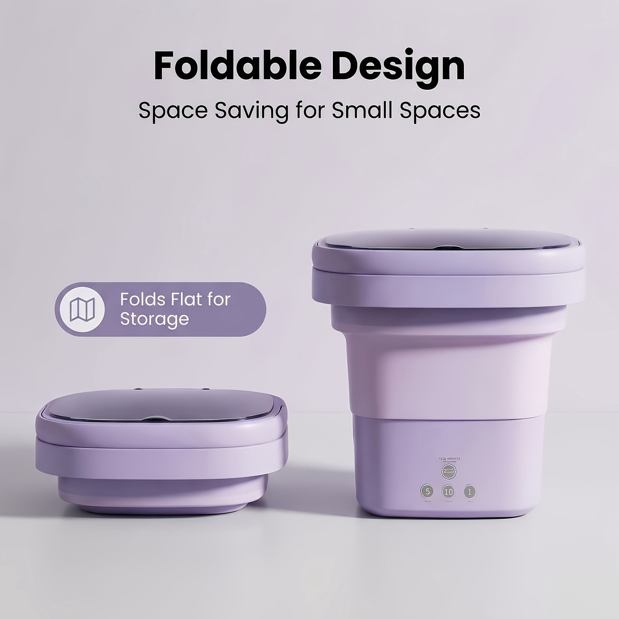 Portable Mini Washing Machine, High Capacity, 3 Deep Cleaning Modes, Suitable for Underwear, Apartments, Travel, RVs, Camping, Laundry Solution, Space-Saving Design, Multimode Washer