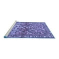 thumbnail image 2 of Ahgly Company Machine Washable Indoor Rectangle Persian Blue Traditional Area Rugs, 6' x 9', 2 of 4
