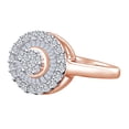 thumbnail image 2 of AFFY 0.69 Cttw Round & baguette Cut White Natural Diamond Halo Ring In 14K Solid Rose Gold, 2 of 2