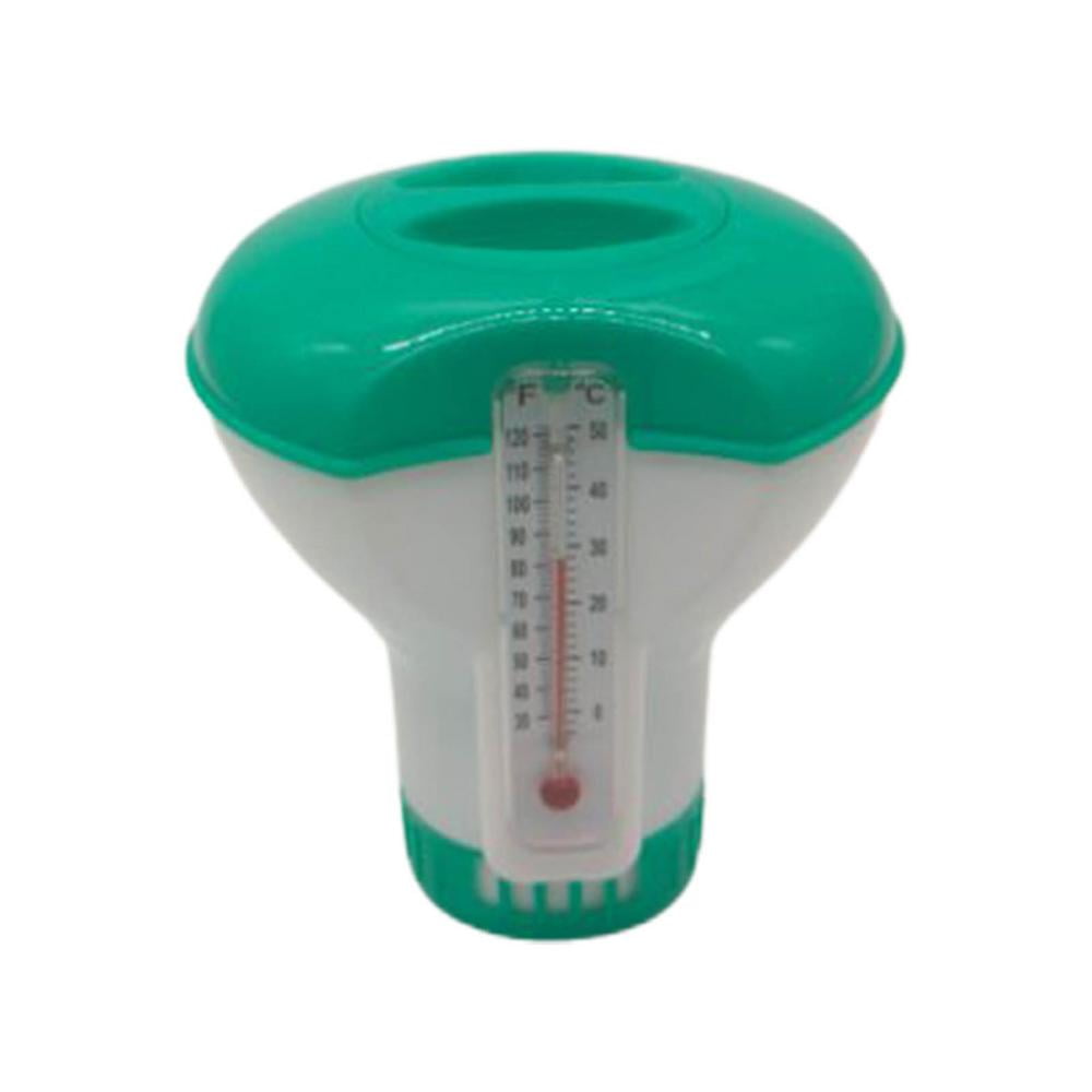 IMSHIE 2 in 1 Swimming Pool Chlorine Floater with Thermometer 5.1 Inch