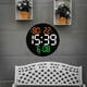 thumbnail image 1 of Reloj de pared digital LED Baoblaze con temperatura y humedad control remoto, 1 of 7