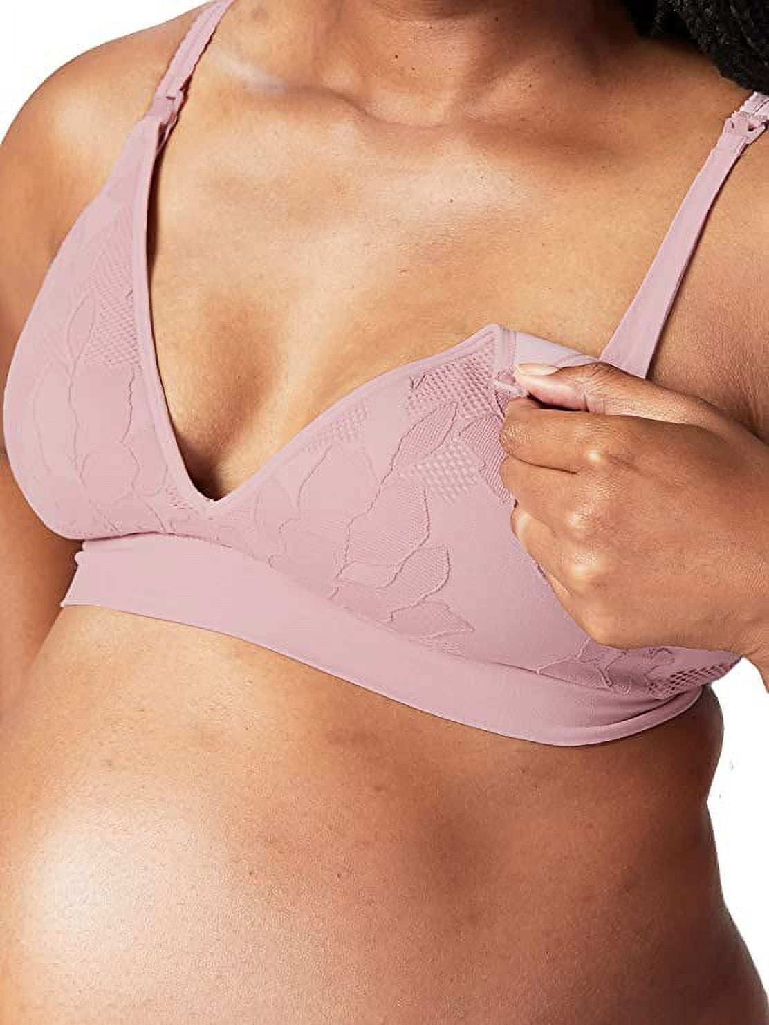 Cake Maternity Freckles Recycled Wire Free Nursing Bra for Breastfeeding, Wireless  Maternity Bra (for B-E Cups), Mauve, Small 