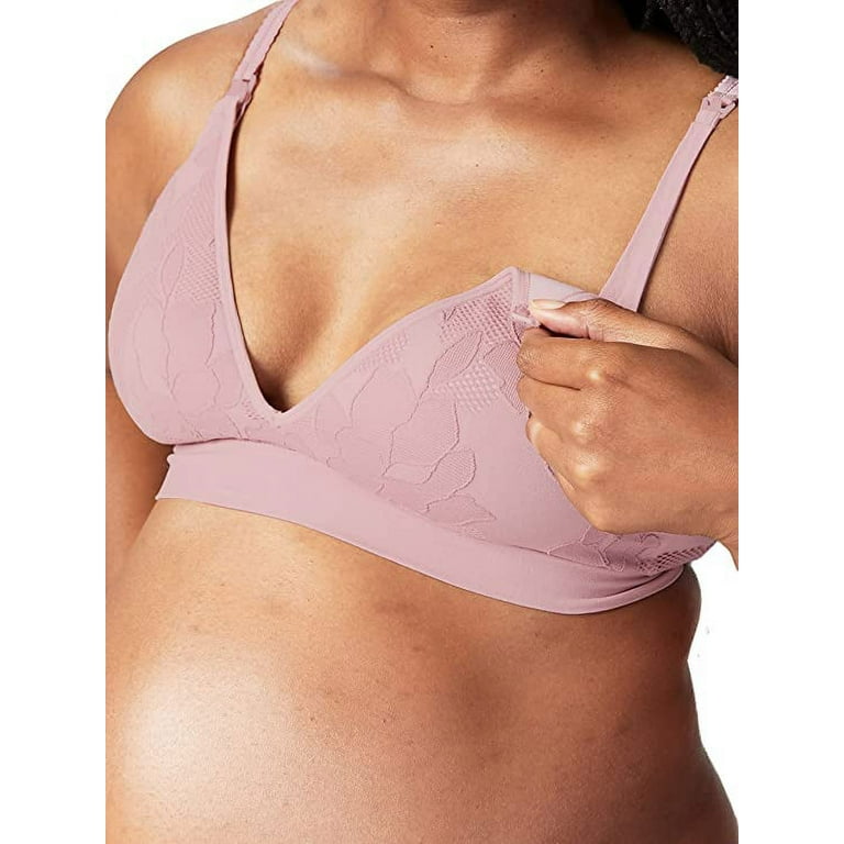 Cake Maternity Freckles Recycled Wire Free Nursing Bra for Breastfeeding,  Wireless Maternity Bra (for F-H Cups), Mauve, Medium 
