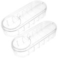 thumbnail image 1 of 2pcs Transparent Usb Cord Storage Organizer Clear Cable Cord Management Box Desktop Wires Keeper, 1 of 1